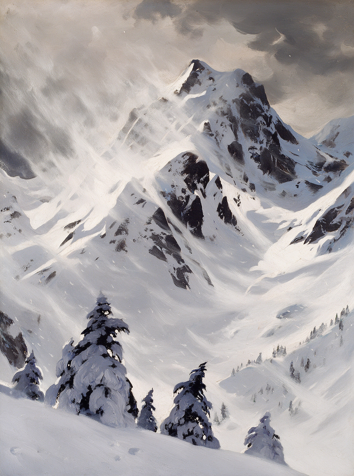 Snow Mountain Lake Landscape
