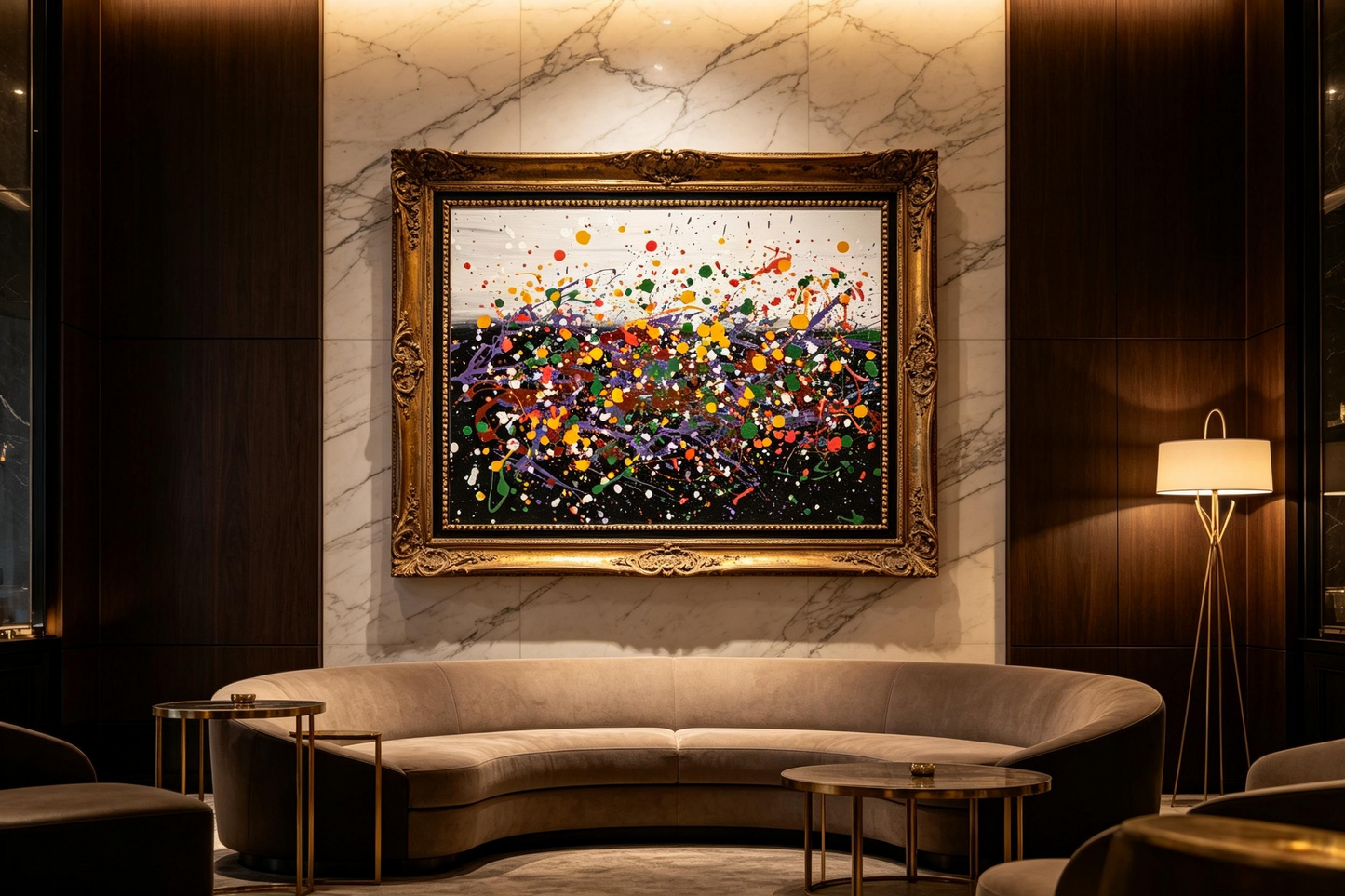 Layered Splatter Art