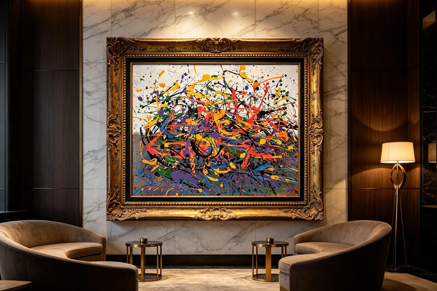 Multi-color Splatter Art