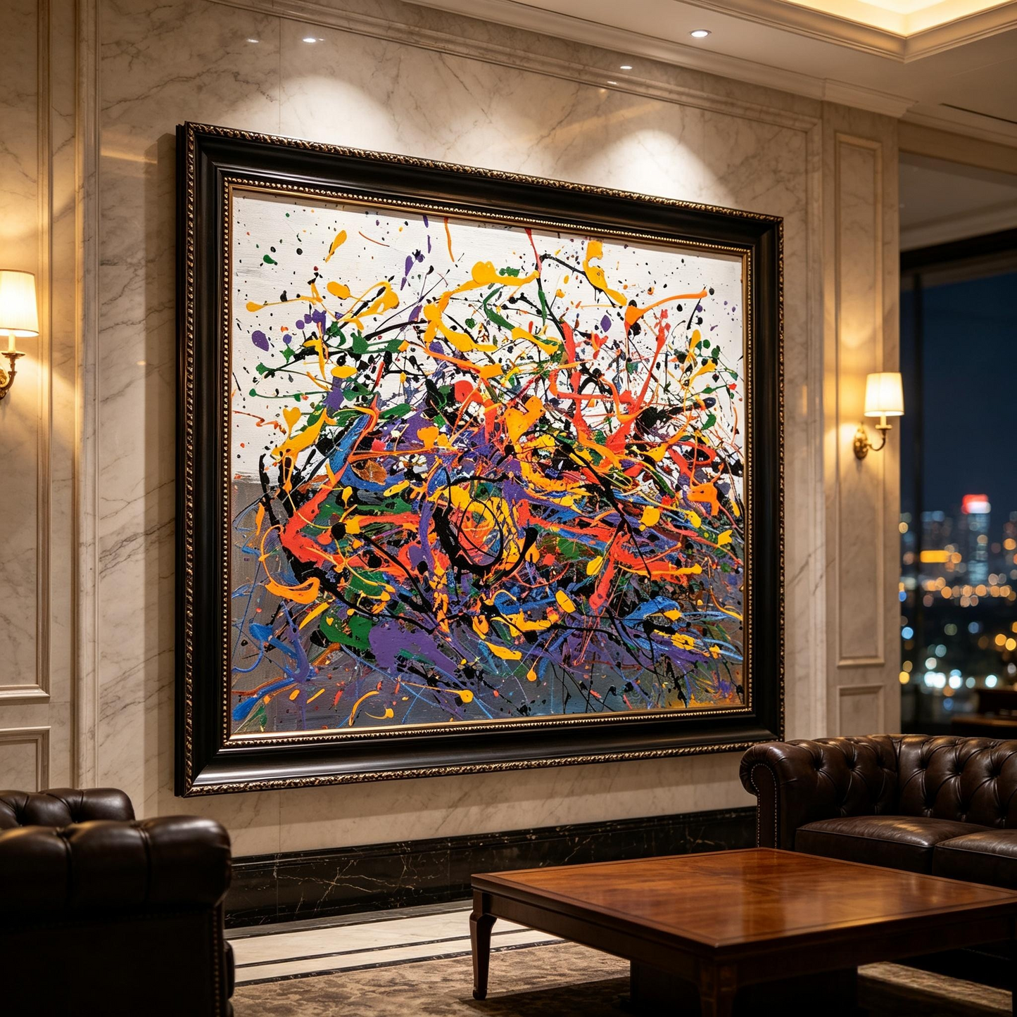 Multi-color Splatter Art
