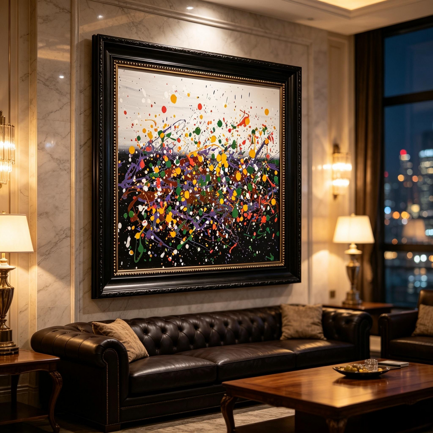 Layered Splatter Art