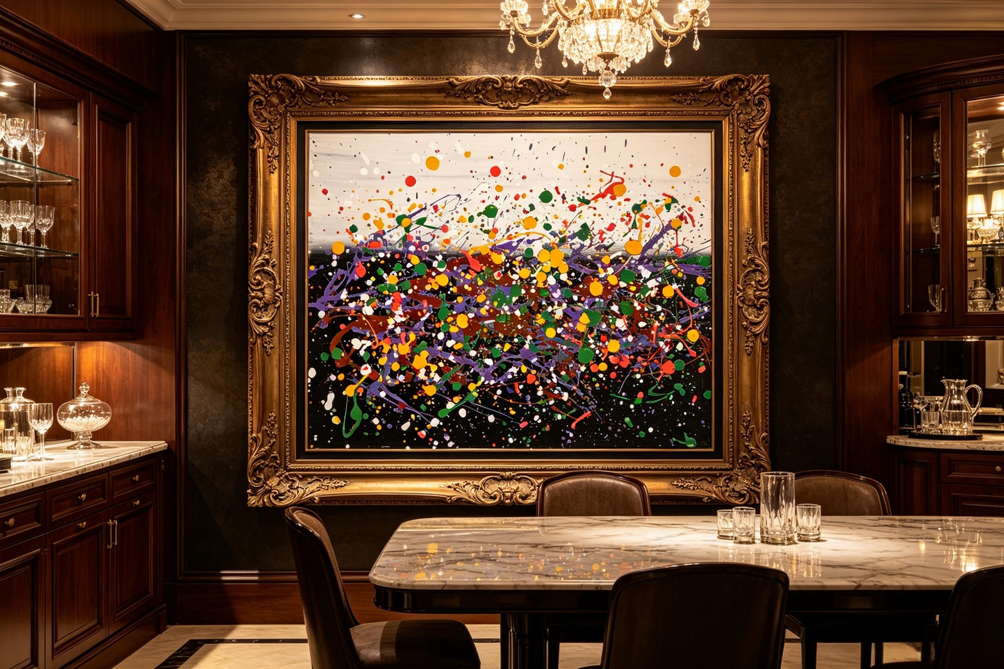 Layered Splatter Art