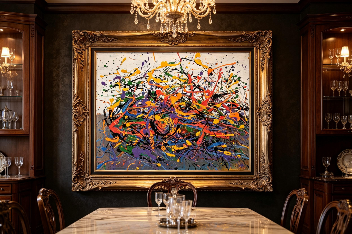 Multi-color Splatter Art